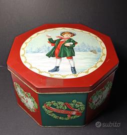 Scatola di latta vintage Natale