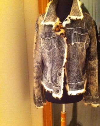 Stupendo giubbino in pelle e pelliccia interna
