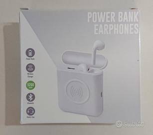 Power Bank Earphones Molik Wireless 5200 mAh White