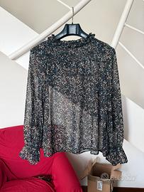 Blusa donna floreale nera TG M OVS