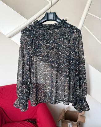Blusa donna floreale nera TG M OVS