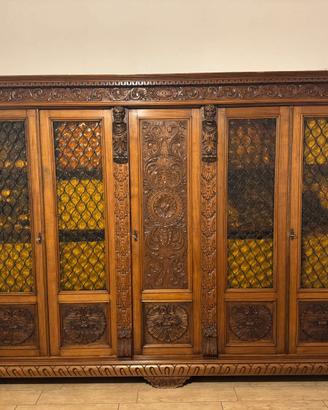Set scrivania e libreria stile rinascimento