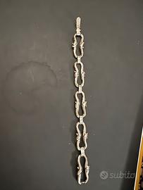 Braccialetto acciaio  e 5% argento