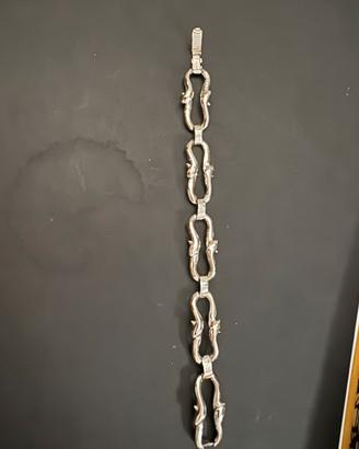 Braccialetto acciaio  e 5% argento