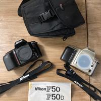 2 x Nikon F50 perfette + custodia e manuale