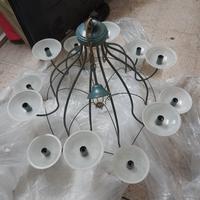 lampadario in ferro battuto 12 punti luci