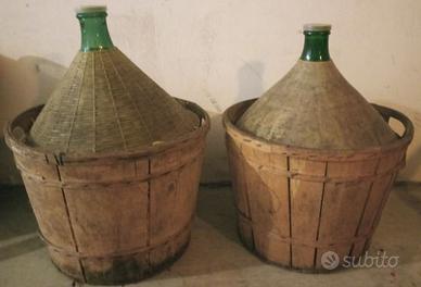 Damigiane 54 litri rivestimento in legno - Giardino e Fai da te In vendita  a Treviso