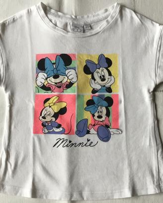Disney 100 T-Shirt bianca bambina con Minnie