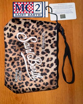 Pochette Saint Barth in velluto con certificato QR