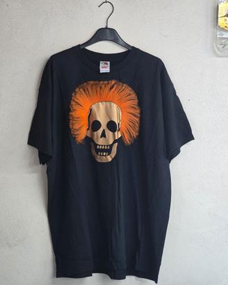 T-shirt vintage Fruit of the Loom Teschio 3D  USA