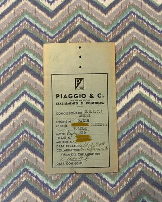 Vespa bacchetta V1 1949