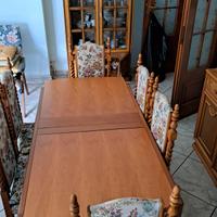 Tavolo sala allungabile 6-10 posti +sedie+copritav