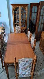 Tavolo sala allungabile 6-10 posti +sedie+copritav