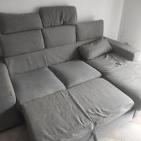 DIVANO LETTO CON PENISOLA GRIGIO