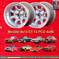 2 pz cerchi Fiat Minilite 9x13 ET-12 4x98