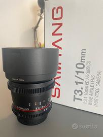 Obiettivo Samyang Cine 10mm T3.1 attacco Canon