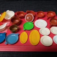 Pentoline e piatti giocattolo anni 80 in plastica 