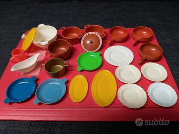 Pentoline e piatti giocattolo anni 80 in plastica 