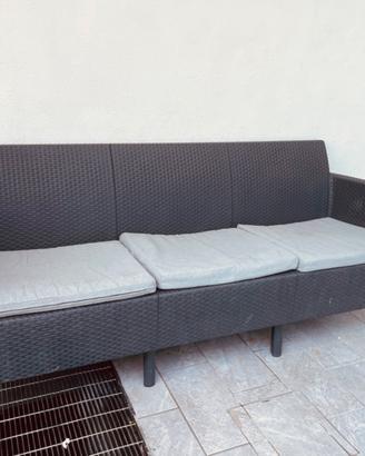 Divano in ratan da esterno