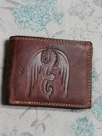 Portafoglio artigianale in vera pelle