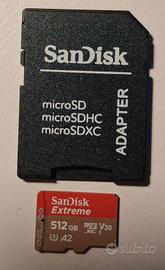 Scheda MicroSD 512Gb SanDisk Extreme 160mb/s