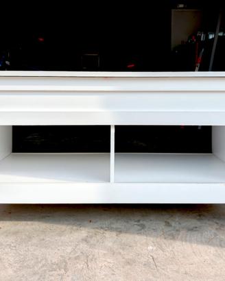 Tavolino da salotto con piano alzabile bianco