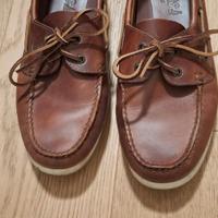 SCARPE CUOIO CON SUOLA DA BARCA