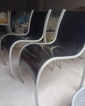 3 sedie Kartell colore nero design Ron Arad