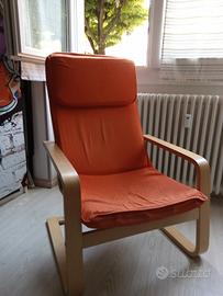 Sedia / poltrona Poang Ikea arancione