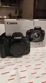 Canon 650d  + obiettivo 18-55 con borsa e scatola
