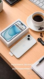 IPHONE 15 128GB AZZURRO batteria 100%