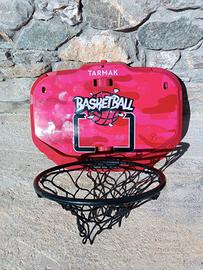 Tarmak Canestro a parete portatile rosso decathlo
