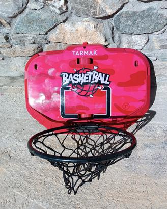 Tarmak Canestro a parete portatile rosso decathlo
