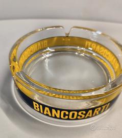 Posacenere vintage vetro pubblicitario BIANCOSARTI