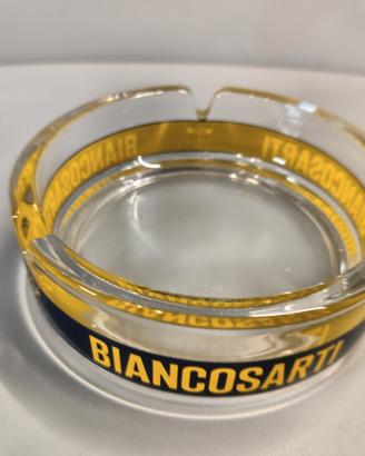 Posacenere vintage vetro pubblicitario BIANCOSARTI