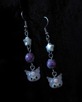 orecchini Kuromi Kawaii 