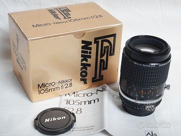 Nikon Micro 105mm f2.8 AI-S AIS +Scatola Originale