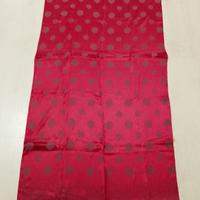 Foulard bordeaux a pois e fantasia con frangetta