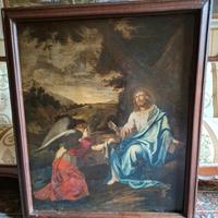 Olio tela quadro dipinto antico 600 1600 xvii
