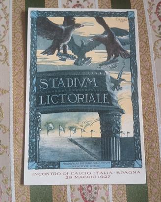 cartolina inaugurazione dello stadio Littoriale. 