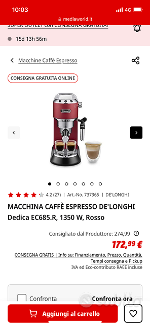 Macchina per Caffè De Longhi - Elettrodomestici In vendita a Roma