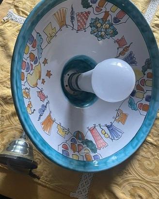 Lampadario in ceramica di Vietri