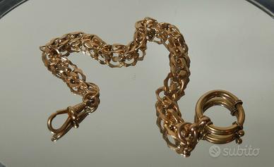 Catena Orologio Tasca Placcata Oro Vintage