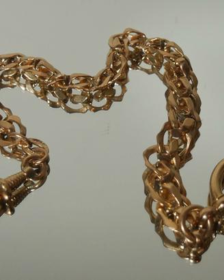 Catena Orologio Tasca Placcata Oro Vintage