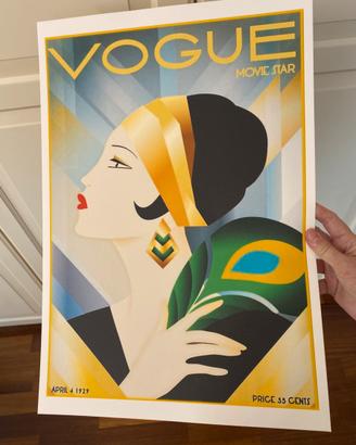 Vogue Art déco quadro elegante Poster stampa