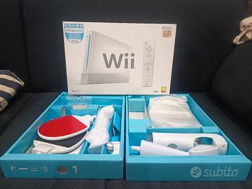 Scatola e accessori Nintendo Wii 