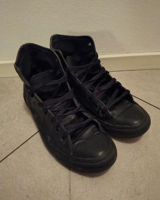 Converse All Star alte pelle nera tg.41.5