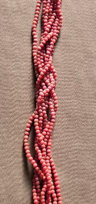 collana torchon 8 fili in corallo e chiusura oro