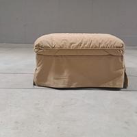 pouf in canvas di cotone nocciola