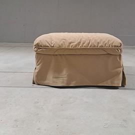 pouf in canvas di cotone nocciola